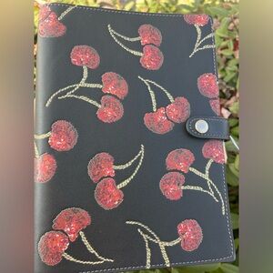 Coach Black Notebook with Cherries-CBD79